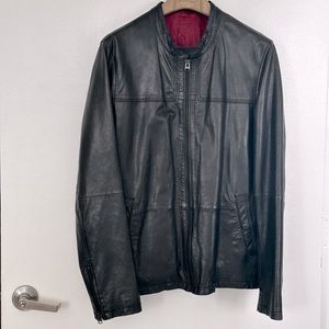 🔥TED BAKER IMMACULATE SUPER SOFT LIGHT LEATHER JACKET SIZE S
